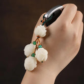 Bodhi Root Magnolia Flower Keychain Chinese Style Car Keychain Couples Pendant 07FC0E-D4 - KOEEK
