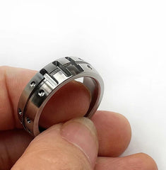 TC4 Titanium Alloy Ring CNC Made Men Women Finger Rings EDC Gift 07FC0E-D4 - KOEEK