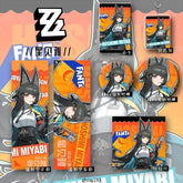 6pcs Game Hoshimi Miyabi Zenless Zone Zero Badge Keychain Card Postcard Sets 07FC0E-D4 - KOEEK