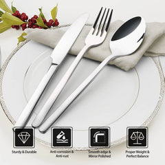 30 Piece Silverware Set, Flatware Set for 6, 18/10 Stainless Steel Silverware 07FC0E-D4 - KOEEK