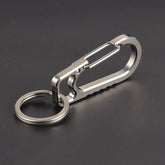 EDC Titanium Alloy Keychain Carabiner Simple Fast Hanging Bucklewith25mmRing 07FC0E-D4 - KOEEK