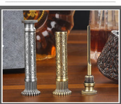 2 in 1 Vintage Brass Tang Grass Pipe Tamper Press Stick Tobacco Cleaner Tool 07FC0E-D4 - KOEEK
