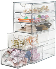 Plastic drawer storage box with 5 different sizes of drawers 07FC0E-D4 - KOEEK