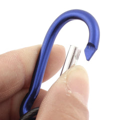 Outdoor Hiking Traveling Metal Carabiner Snap Hook Key Chain Blue 2pcs 07FC0E-D4 - KOEEK