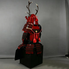 Japanese Samurai Armor Red Tōsei Gusoku Armor Yoroi Warring States Warriors 07FC0E-D4 - KOEEK