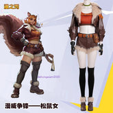 2025 Game Marvel Rivals Squirrel Girl Cosplay Costume Outfit Halloween Full Set 07FC0E-D4 - KOEEK