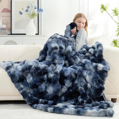 Artificial Wool Carpet for Sofa, Sofa, Shaggy Pile Thick Bubble Blanket 07FC0E-D4 - KOEEK