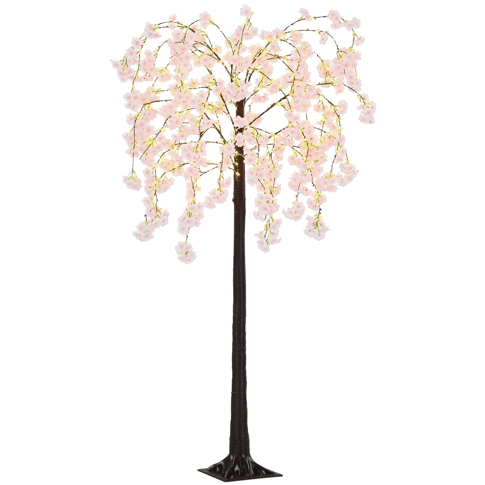 HOMCOM 180cm Cherry Blossom Tree Light with 350 LED Lights Fake Sakura Tree HOMCOM - KOEEK