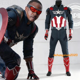 Captain America Brave World Jumpsuit Falcon Wilson 3D Outfit Cosplay Costume 07FC0E-D4 - KOEEK