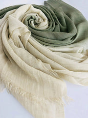 Casual Linen Scarf Lightweight Natural Head Wrap Cotton Shawl with Color Atta... 07FC0E-D4 - KOEEK