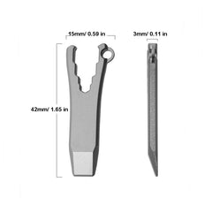 Mini Titanium Keychain Multi Tools Pry Bar EDC Crowbar Bottle Opener Wrench Tool 07FC0E-D4 - KOEEK