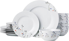 18 Piece Kitchen Utensil Set, Plates, Dishes, Bowls, 6 Servings, Twig Color 07FC0E-D4 - KOEEK
