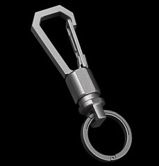 Titanium Alloy EDC Keychain w/ Keyring Hanging Carabiner Buckle Multi Tool Gift 07FC0E-D4 - KOEEK