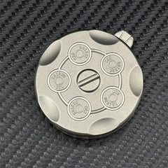 Press Dice Fidget Toy Exquisite Stainless Steel EDC Fidget Coin Fun Ratchet Coin 07FC0E-D4 - KOEEK