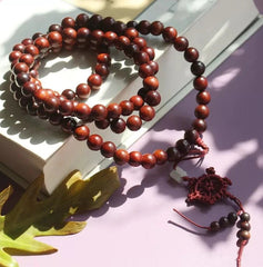 12mm Huge Tibet Buddhism 108 red sandalwood Prayer Bead Mala Necklace 07FC0E-D4 - KOEEK