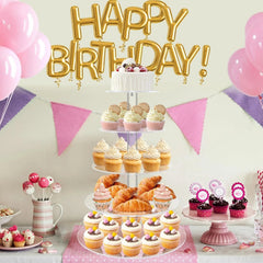 5 Tier Round Acrylic Cupcake Tree Tower Display Stand Display for Pastry Wedding 07FC0E-D4 - KOEEK