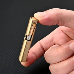 Mini Pocket Brass Bolt Action Ball Pen Portable Outdoor Camping EDC Tool Pen 07FC0E-D4 - KOEEK