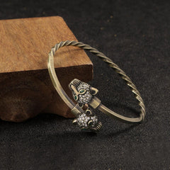 Trendy Rhinestone Brass Bangle Men Women Jewelry Fashion Handmade Bracelet 07FC0E-D4 - KOEEK