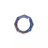 3PCS Outdoor EDC Mini Coloful Titanium Alloy Keychain Concise Octagon Key Ring 07FC0E-D4 - KOEEK