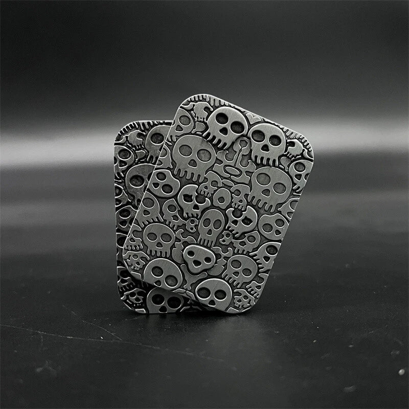 Skull Pattern Fidget Slider Adult Metal Fidget EDC Toys ADHD Tool 07FC0E-D4 - KOEEK