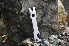 Titanium Alloy Pry Bar Crowbar Wrench Opener Keychain Outdoor Multi Tools EDC 07FC0E-D4 - KOEEK
