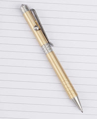 EDC Brass + Stainless Steel Pocket Ball Pen Business Office Stationery Outdoor 07FC0E-D4 - KOEEK