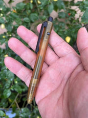 1 Piece ULTEM Made Bolt Pen with Titanium Pocket Clip Wring Pen Long Version 07FC0E-D4 - KOEEK