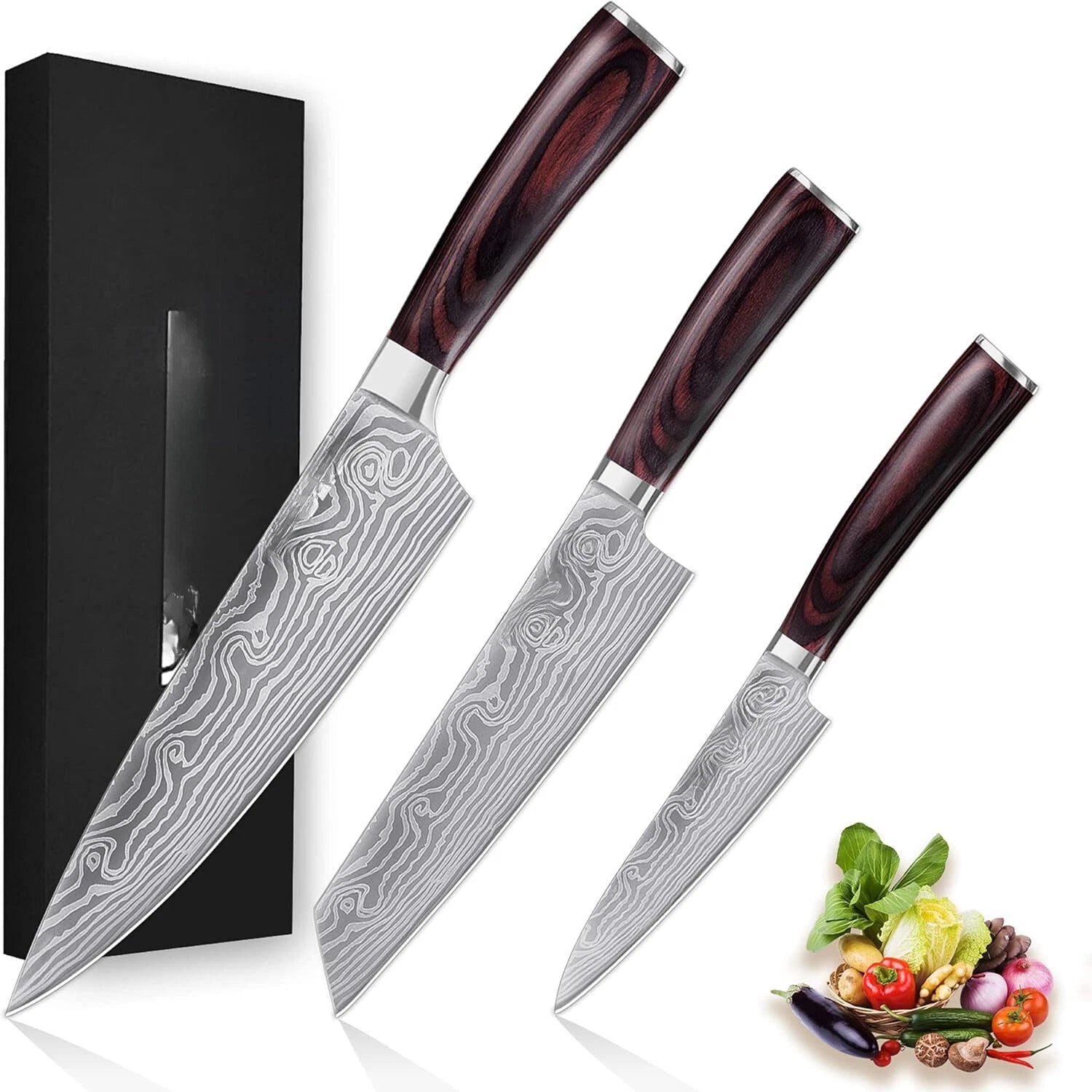 Professional Kitchen Knives High Carbon Stainless Steel Chef's Knife Set 07FC0E-D4 - KOEEK