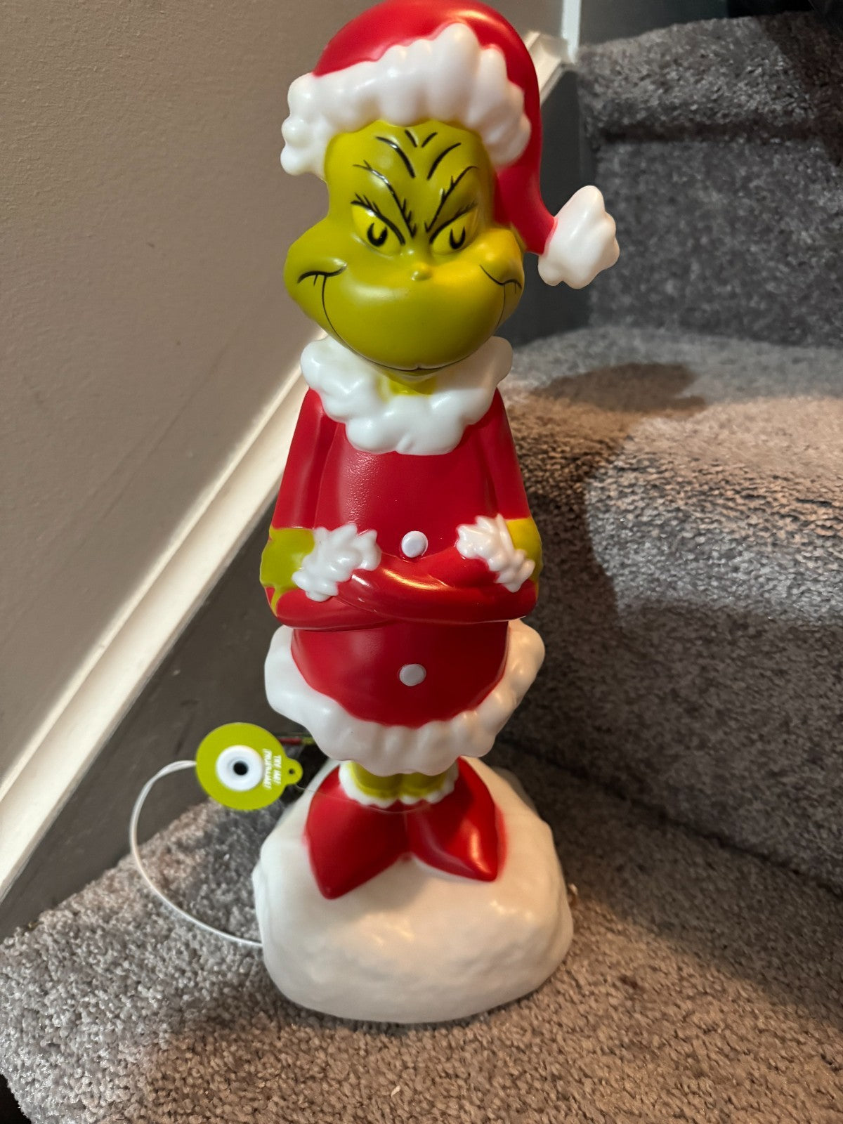 Grinch Santa 14" Tabletop Light Up Blow Mold Christmas Holiday Decoration 07FC0E-D4 - KOEEK