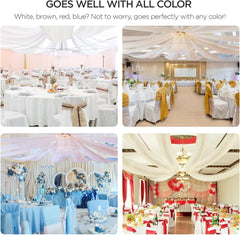 Ceiling Drapes Hanging Kit for Weddings Tent Bedroom Draping Parties Decoration 07FC0E-D4 - KOEEK