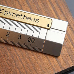 Novel Self-Deception Ruler Fidget Toys EDC Stainless Steel Mechanical Push Toys 07FC0E-D4 - KOEEK
