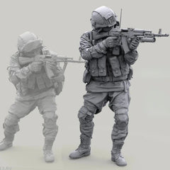 1/35 Resin Figure Model Kit Modern Russian Army Soldier Unassembled Unpainted 07FC0E-D4 - KOEEK
