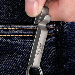 EDC Titanium Alloy Keychains Buckle Key Ring Quick Hanging Double-layer Buckle 07FC0E-D4 - KOEEK