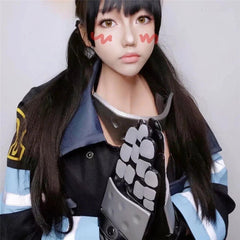 Cosplay Fire Force Shinra Kusakabe PU Leather Full Finger Gloves Mask Party Prop 07FC0E-D4 - KOEEK