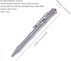 Solid Titanium Alloy Gyroscope Signature EDC Toy Pen Suitable For ADHD Student 07FC0E-D4 - KOEEK