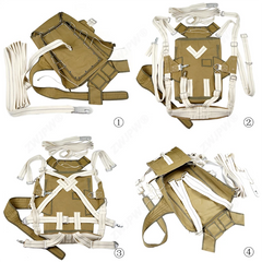 WWII WW2 US Airborne T-5 Parachute Replica Bag Paratroopers Backpack Strap Set 07FC0E-D4 - KOEEK