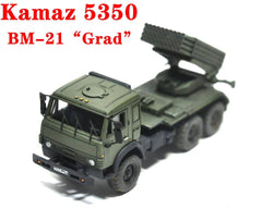 1/72Russian KAMAZ-5350 MUSTANG with BM-21"Grad"Hail RocketLauncherAssembly Model 07FC0E-D4 - KOEEK
