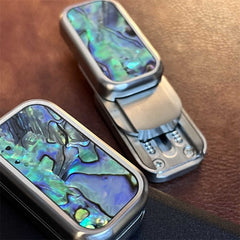 EDC Fine Fritillaria Fidget Toy Stainless Steel Three-layer Push Fidget Slider 07FC0E-D4 - KOEEK