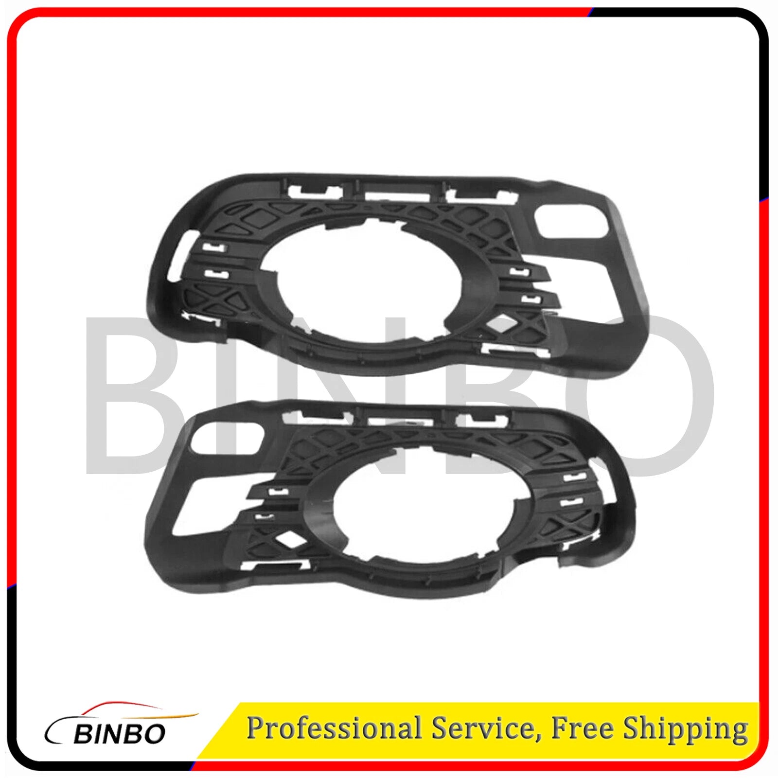 Fog Light Trim Set For 2008-2011 Mercedes Benz C300 With Sport Pkg Textured 2Pc 07FC0E-D4 - KOEEK