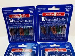( 4 ) Vintage packs Mini Replacement Bulbs 12v for Christmas Light Sets 07FC0E-D4 - KOEEK