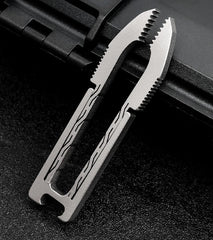 MINI TC4 Titanium Tweezers Bottle Opener Portable Outdoor Camping EDC Keychain 07FC0E-D4 - KOEEK