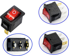 new zdyCGTime 10A 250V AC Rocker Switch Power Socket 3 Pin IEC320 C14 Inlet Black ZDYCGTIME - KOEEK