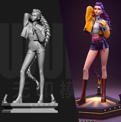 1/24 Resin Female Singer Fantasy Unassembled Unpainted 6341 07FC0E-D4 - KOEEK