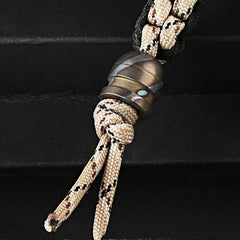 Outdoor Flame TC4 Titanium Ti Key Parachute Cord Bead Pendant Lanyard DZ-ZD9 EDC 07FC0E-D4 - KOEEK
