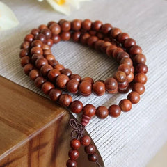 12mm Huge Tibet Buddhism 108 red sandalwood Prayer Bead Mala Necklace 07FC0E-D4 - KOEEK