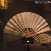 1Pc Exquisite Ancient Chinese Style Silk Cloth Xuan Paper Hanfu Folding Fan 07FC0E-D4 - KOEEK