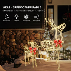 2024 Upgraded Large Christmas Decorations Outdoor Yard, Set of 3 Light Up 07FC0E-D4 - KOEEK