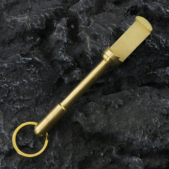 Handmade Creative Portable Solid Brass Bottle Opener Key Chain Pendant EDC Tool 07FC0E-D4 - KOEEK