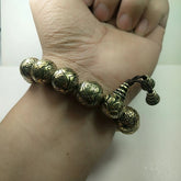 Brass Vintage Men’s Bead Bracelet Art Handcrafted Jewelry 07FC0E-D4 - KOEEK