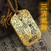 33mm*50mm Taoist Three Pure Ones Pendant Necklace Tag Car Hanging Amulet Unisex 07FC0E-D4 - KOEEK